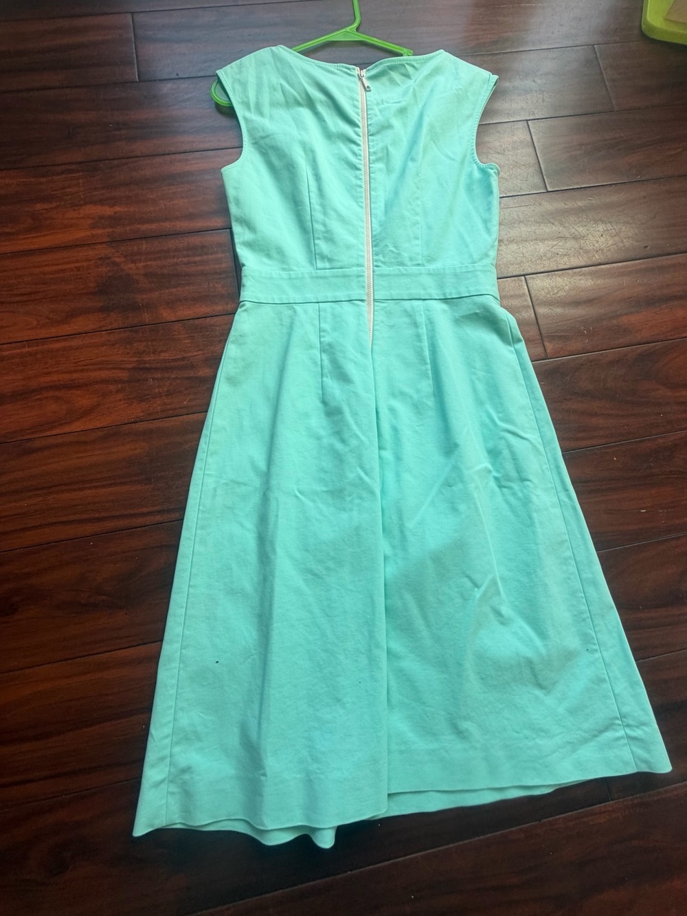 Lafayette 148 New York Mint Green Fit-and-Flare Dress - Picture 5 of 10